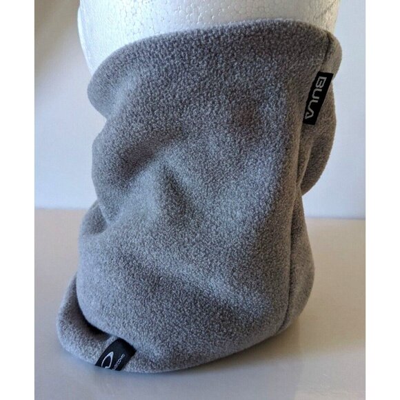 Bula Neck Warmer Tube Scarf Gray Fleece Sports Double Logo OS Logo Canada - Picture 2 of 8